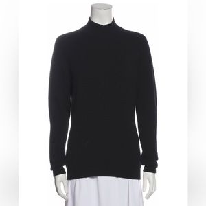 HELMUT LANG - Black Long Sleeve Mock Neck Sweater